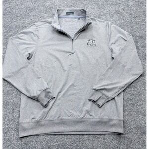 Turtleson Mens L Quarter Zip Pullover Heather Gray The Player Cup Golf Sweater